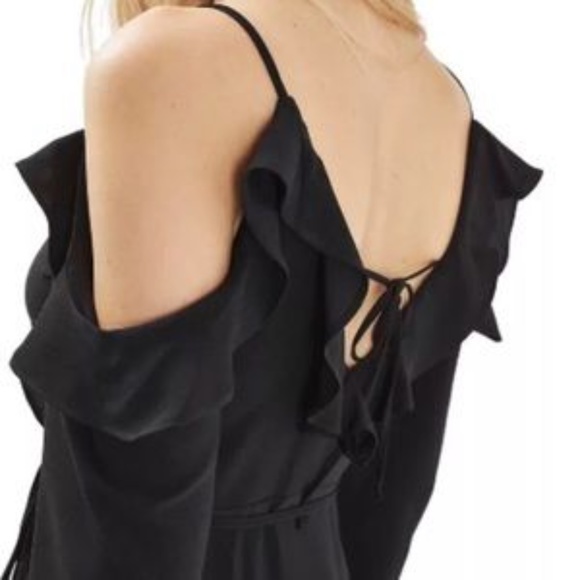 TOPSHOP RUFFLE WRAP MIDI DRESS - Picture 2 of 5